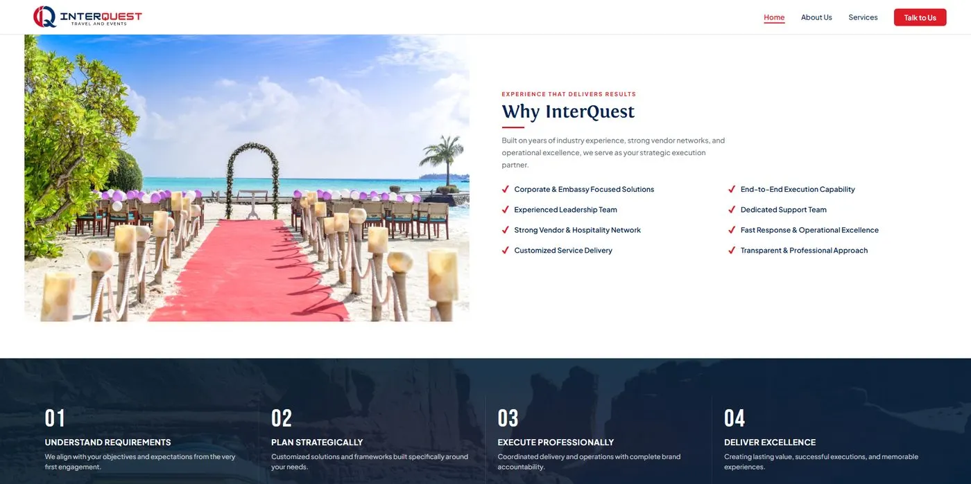 InterQuest Travel web & automation work by Red Dot Consultancy, sample 2